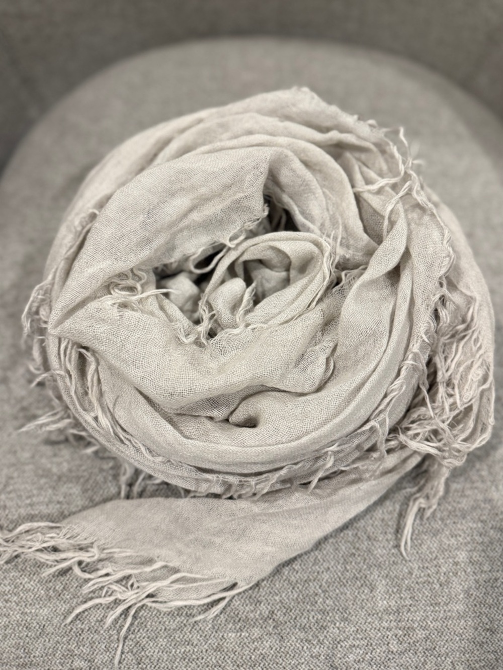 CHAN LUU Cashmere & Silk Scarf in Light Grey
